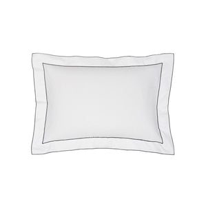 Salerno Embroidered Percale Shams Grey|1 Boudoir Sham|Customizer