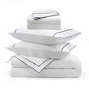 Salerno Percale Bedding Bundle Navy|Queen