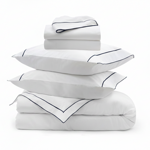 Salerno Percale Bedding Bundle Navy|King