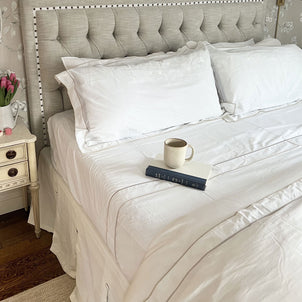 Salerno Embroidered Percale Shams Champagne