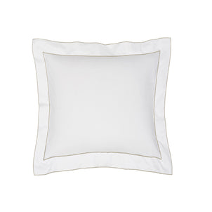 Salerno Embroidered Percale Shams Champagne|2 Euro Shams|Customizer