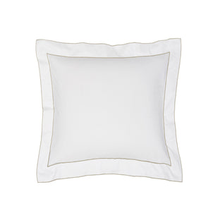 Salerno Embroidered Percale Shams Champagne|2 Euro Shams