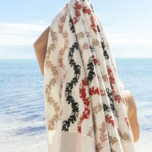Sanibel Reversible Beach Towels Rust/Brown