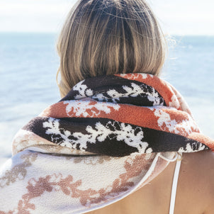 Sanibel Reversible Beach Towels Rust/Brown