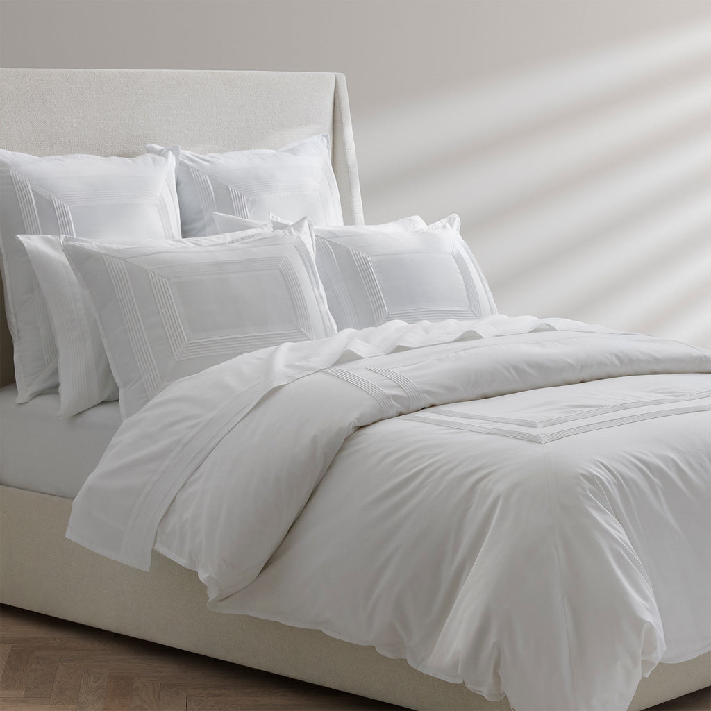 Savona Percale Flat Sheet White