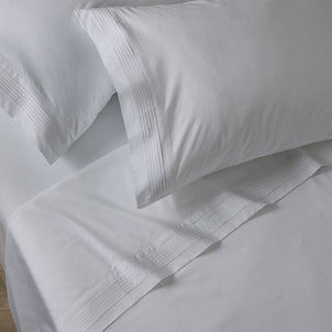 Savona Percale Flat Sheet White