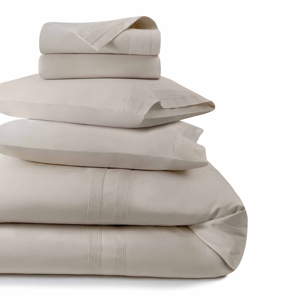 Savona Percale Bedding Bundle Taupe|California King