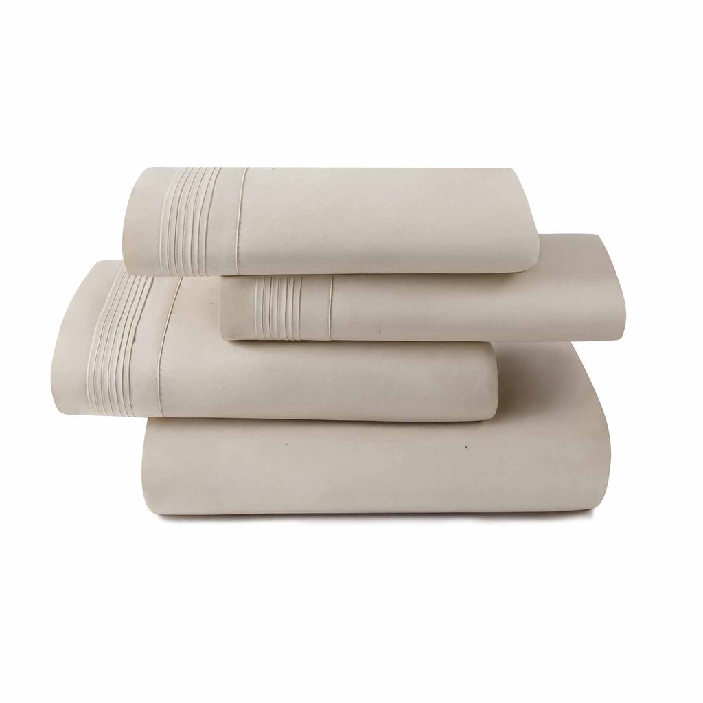 Savona Percale Sheet Set Taupe|King