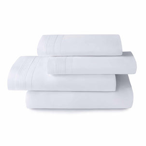 Savona Percale Sheet Set White|King
