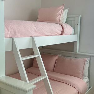 Seersucker Stripe Duvet Dusty Pink (Seersucker)