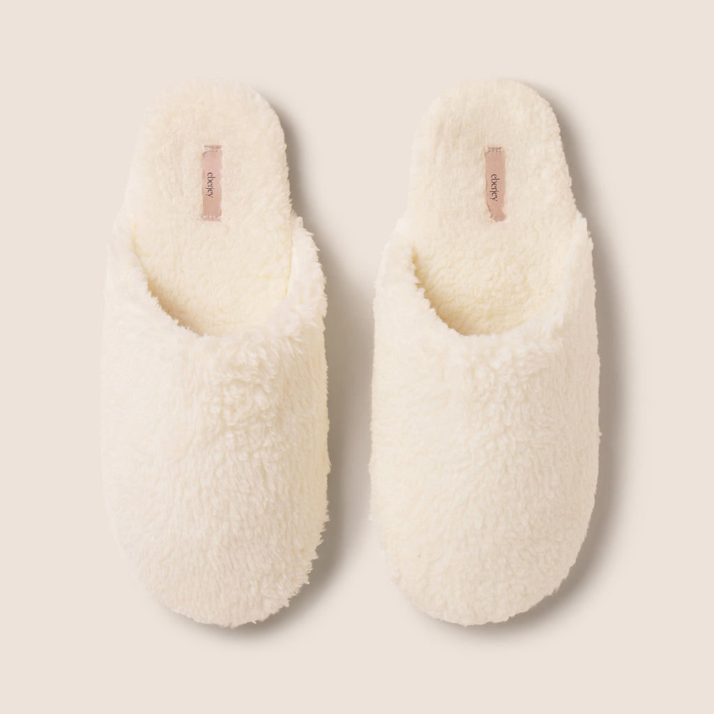 Eberjey Sherpa Slippers Ivory