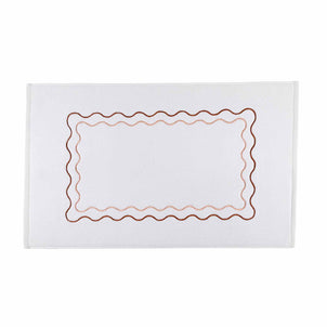 Shopbop Bath Mats White / Terracotta 
