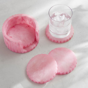 Shopbop Wavy Coasters, Set of 4 Pink