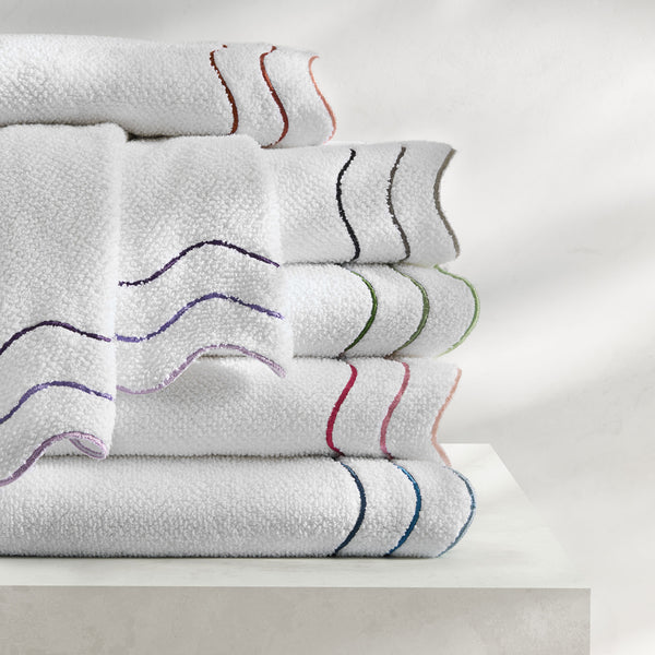 Shopbop Wavy BATH Towels (green/white)