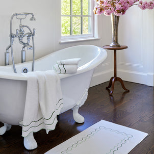 Shopbop Wavy Towels White / Green (Shopbop)