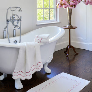 Shopbop Wavy Towels White / Pink (Shopbop)