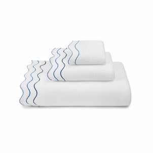 Shopbop Wavy Towels White / Blue (Shopbop)