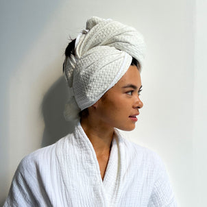 Spa Hair Towel Wrap white