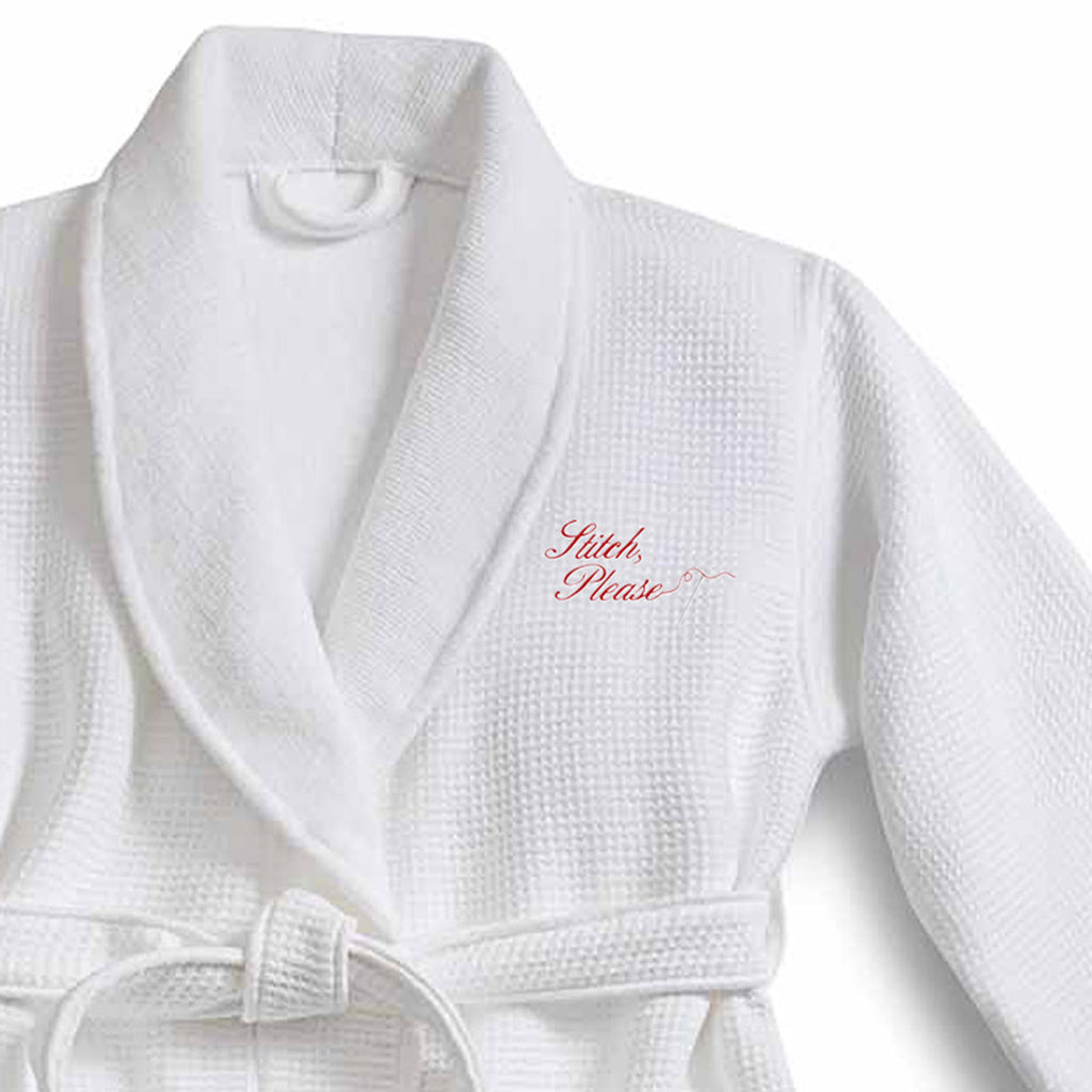 Red Thread x Kassatex - Monogrammed Waffle Robe Stitch Please