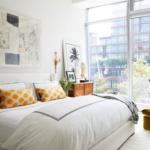 Strada Embroidered Percale Bedding Bundle Black|California King