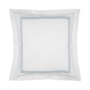 Strada Embroidered Percale Shams Slate|2 Euro Shams