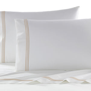 Strada Embroidered Percale Pillowcase Set of 2 Mink (Strada)|Customizer