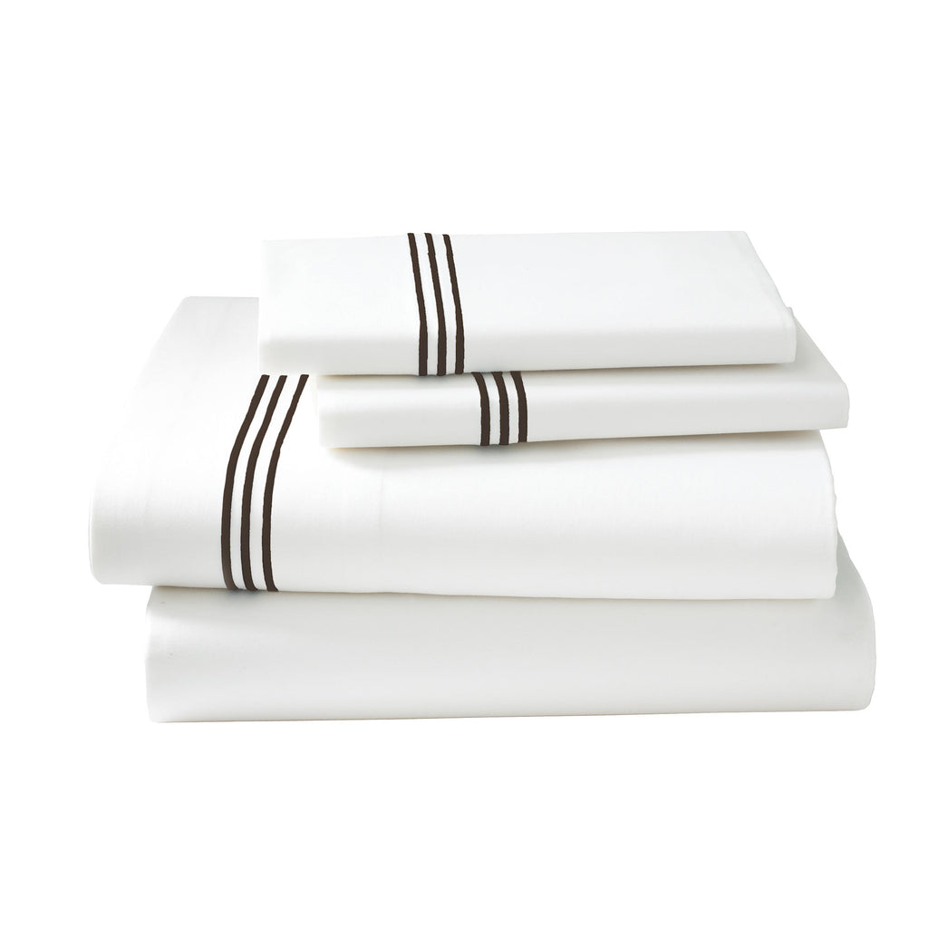 Strada Embroidered Percale Sheet Set Strada Embroidered Percale Sheet Set