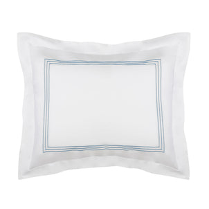 Strada Embroidered Percale Shams Slate|2 Standard Shams