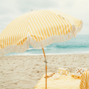 Business & Pleasure Co. The Premium Beach Umbrella - Monaco Mimosa Stripe Monaco Mimosa Stripe