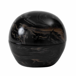 Luna Bath Accessories Black/Mocha|Cotton Jar