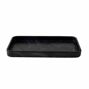 Luna Bath Accessories Black/Mocha|Rectangular Tray