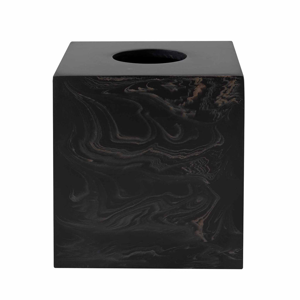Luna Bath Accessories Black/Mocha|Tissue Holder