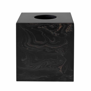 Luna Bath Accessories Black/Mocha|Tissue Holder