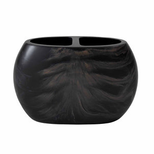 Luna Bath Accessories Black/Mocha|Toothbrush Holder
