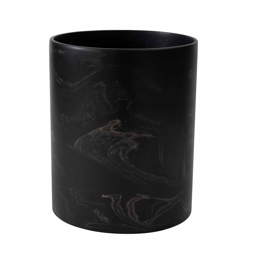 Luna Bath Accessories Black/Mocha|Waste Basket