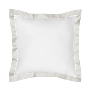 Vicenza Sateen Italian Shams Oyster Grey|1 Euro Sham|customizer