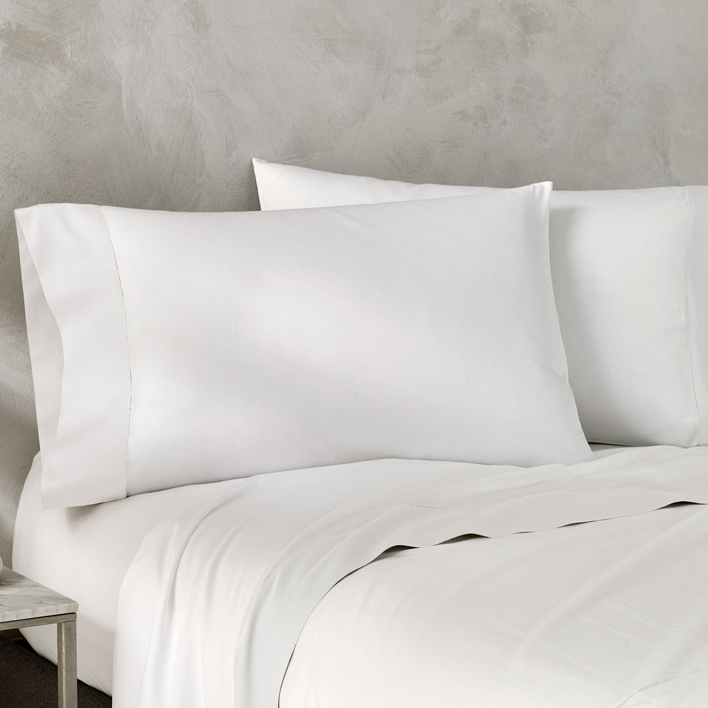 Vicenza Sateen Italian Flat Sheet White