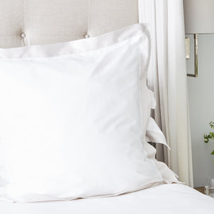 Vicenza Sateen Italian Shams White