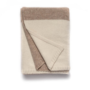 Color Block Alpaca Throw Ecru / Linen (color block)