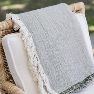 Brentwood Cotton-Wool Throw Olive (Brentwood)