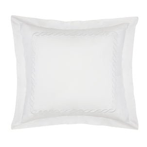 Catena Embroidered Percale Shams White|2 Euro Shams