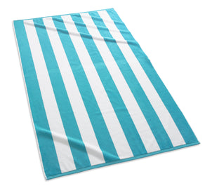Cabana Stripe Beach Towels Aqua