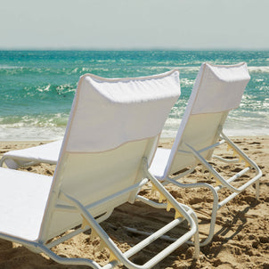 DuCap Lounge Chair Covers White/Linen