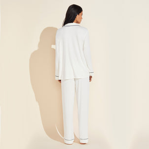 Eberjey Gisele Long PJ Set Ivory / Navy