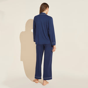 Eberjey Gisele Long PJ Set Navy / Ivory