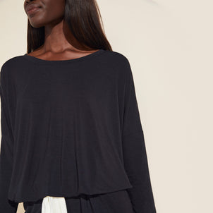 Eberjey Gisele Modal Slouchy Set Black / Ivory