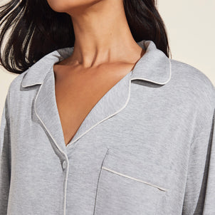 Eberjey Gisele Sleepshirt Heather Grey / Sorbet Pink
