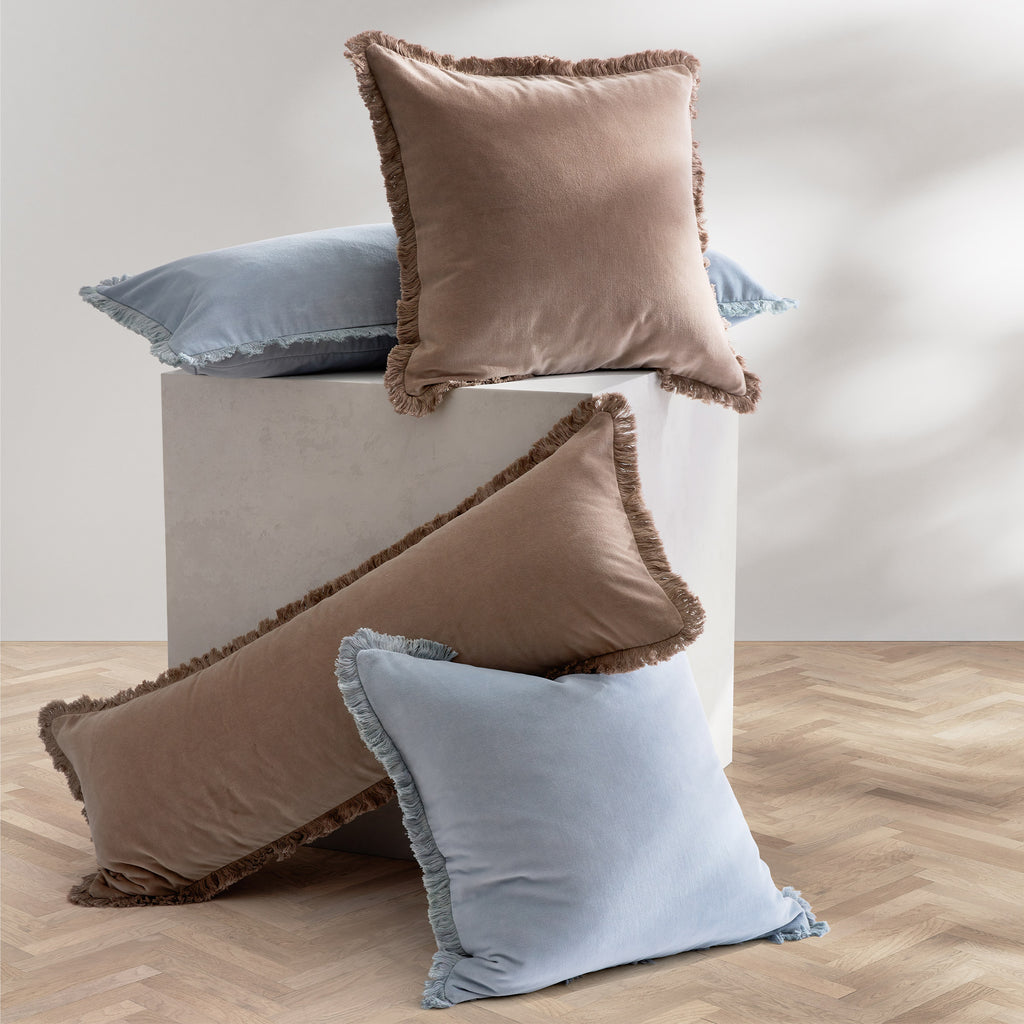 Madera Velvet Navy Crewel Decorative Pillow - Levtex Home