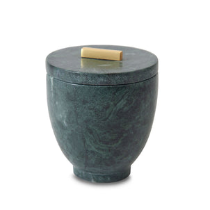 Esmeralda Marble Bath Accessories Green (Esmeralda)|Cotton Jar
