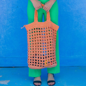 Farmer's Market Tote Papaya|Jumbo